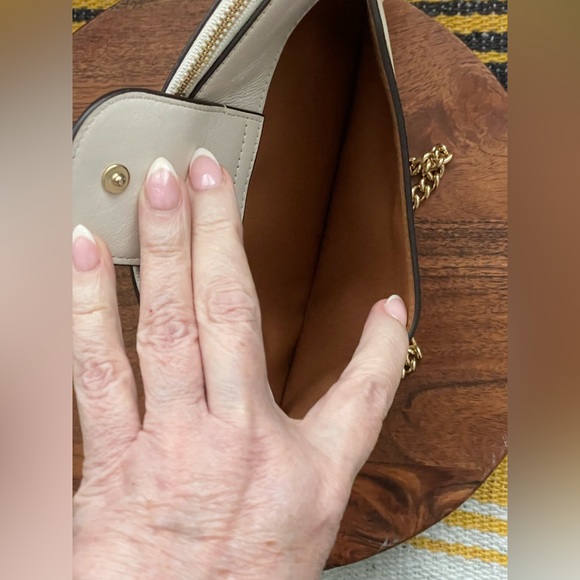 COACH Poppy Chalk Leather Lipstick Print Crossbody w/Card Case - Picture 8 of 15